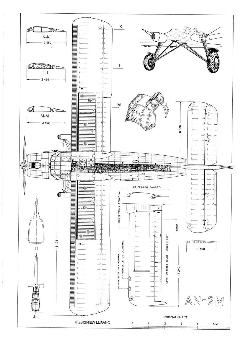 Чертеж самолета ан2