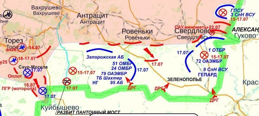 Иловайский котел карта боевых действий