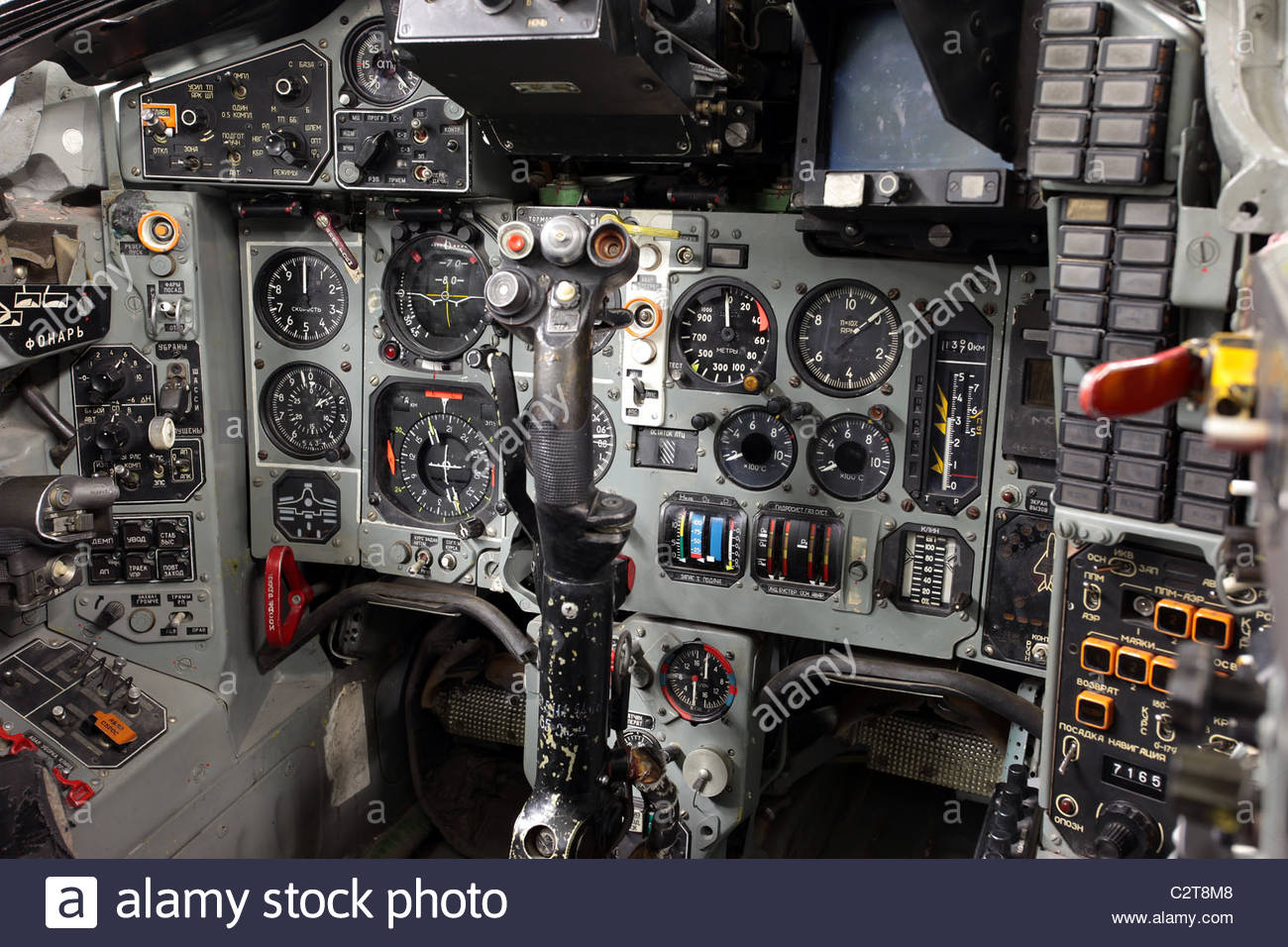 cockpit and instrument panel of a captured soviet mig 29 fulcrum ...