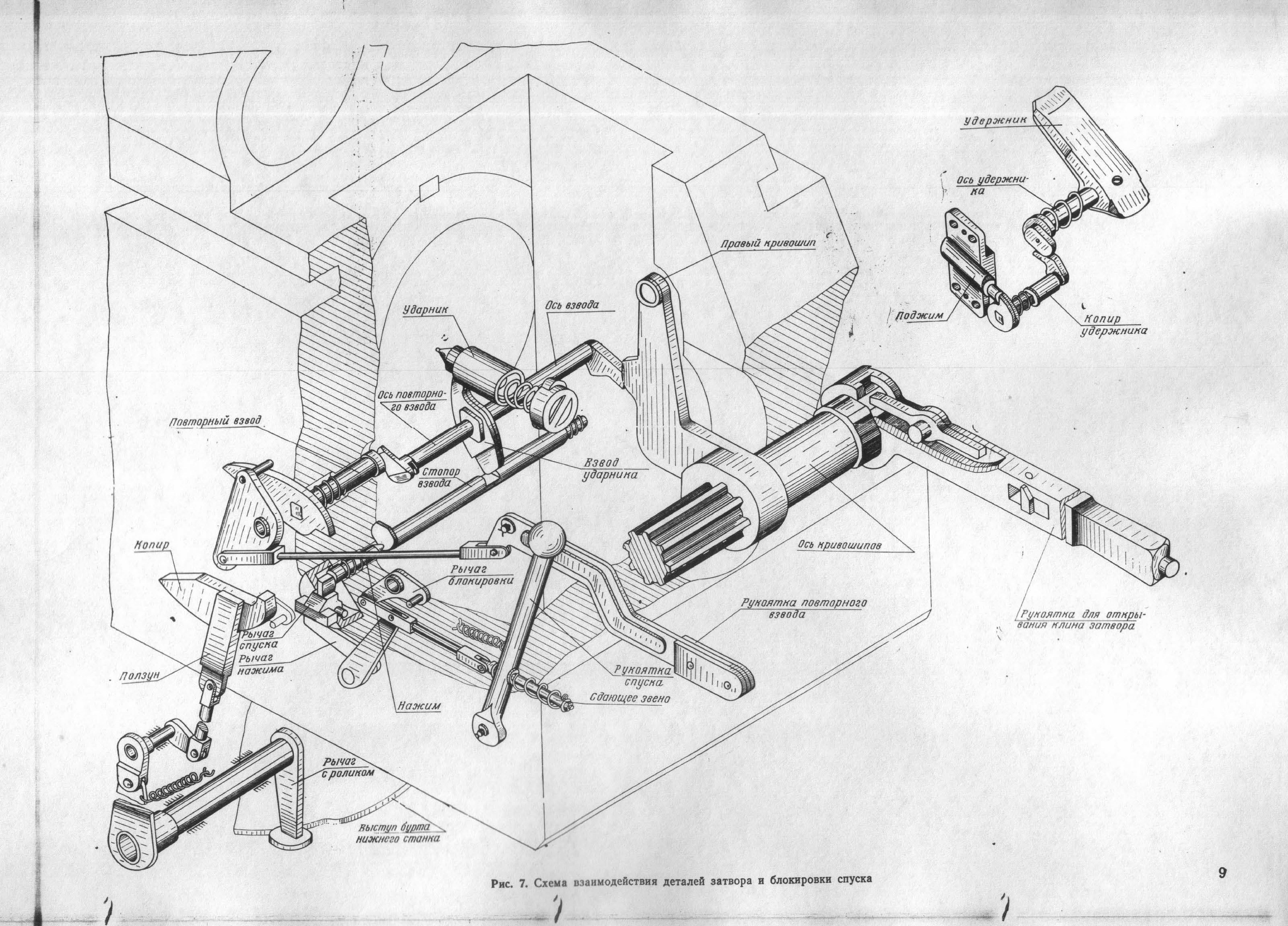 Гаубица устройство. 122-Мм гаубица д-30 чертежи. Клин затвора 2а65.