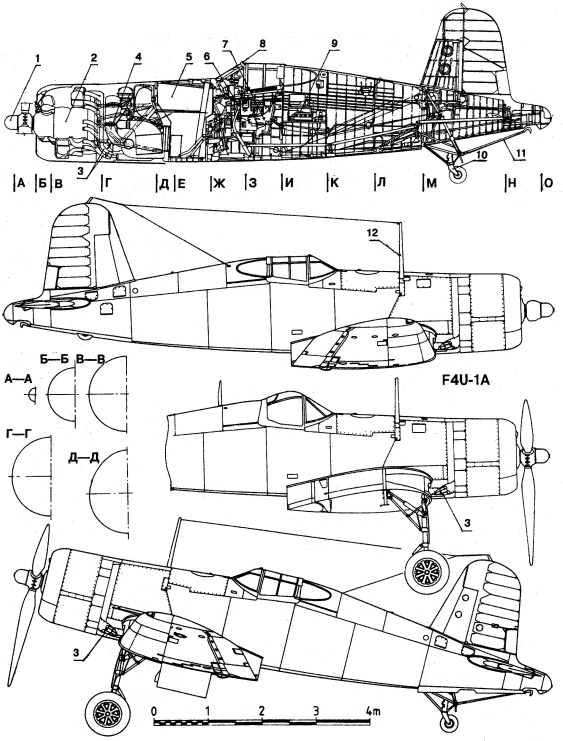 F4u 4 corsair чертежи